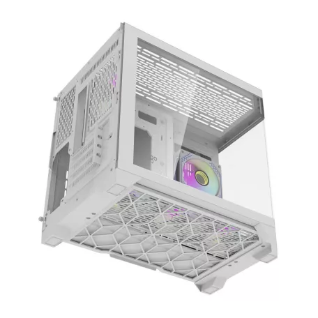 Darkflash FT418 számítógépház + 6 ARGB ventilátor (fehér)