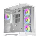 Darkflash FT418 PRO számítógépház + 7 ARGB ventilátor (fehér)