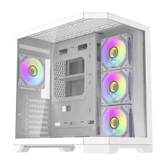   Darkflash FT418 PRO számítógépház + 7 ARGB ventilátor (fehér)