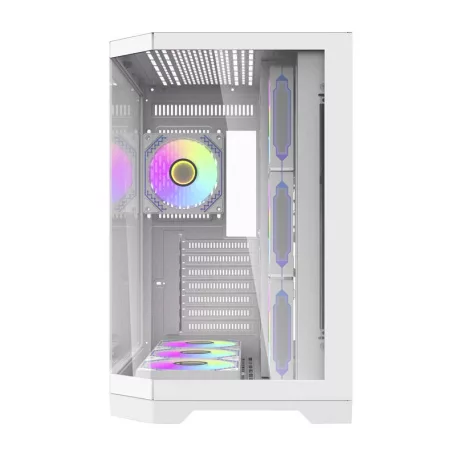 Darkflash FT418 PRO számítógépház + 7 ARGB ventilátor (fehér)