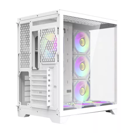 Darkflash FT418 PRO számítógépház + 7 ARGB ventilátor (fehér)
