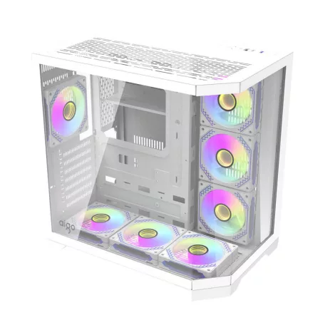 Darkflash FT418 PRO számítógépház + 7 ARGB ventilátor (fehér)