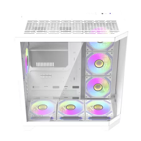 Darkflash FT418 PRO számítógépház + 7 ARGB ventilátor (fehér)
