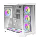 Darkflash FT418 PRO számítógépház + 7 ARGB ventilátor (fehér)