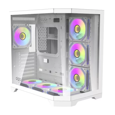 Darkflash FT418 PRO számítógépház + 7 ARGB ventilátor (fehér)