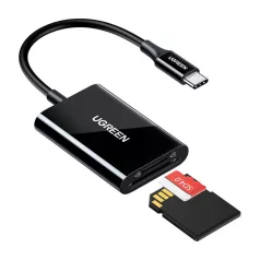UGREEN CM265 2 az 1-ben USB-C kártyaolvasó (fekete)