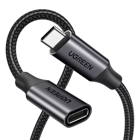 UGREEN US372 USB-C-USB-C Gen2 hosszabbító kábel, 1m (fekete)