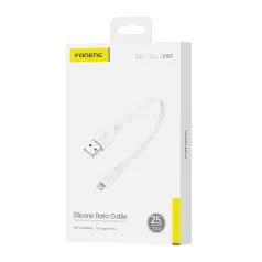 Foneng X107 USB-A-Lightning kábel, 3A, 0.25m (fehér)