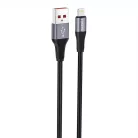 Foneng X112 USB-A-Lightning kábel, 2.4A, 1m (fekete)