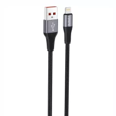 Foneng X112 USB-A-Lightning kábel, 2.4A, 1m (fekete)