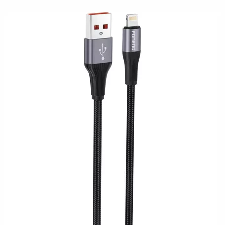 Foneng X112 USB-A-Lightning kábel, 2.4A, 1m (fekete)