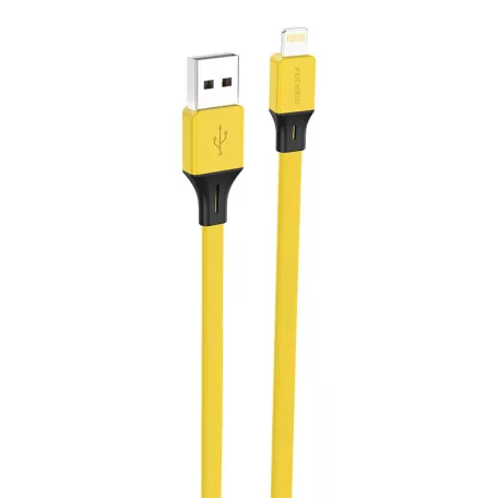 Foneng X96 USB-A-Lightning kábel, 2.4A, 1m (sárga)