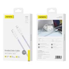   Kábel USB-C do Lightning Foneng XS02 PD27W, 1.2m (fioletowy)