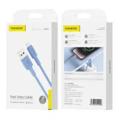 Foneng X100 USB-A-Lightning kábel, 2.4A, 1.2m (kék)