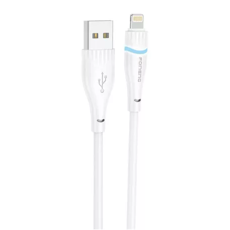 Foneng X101 USB-A-Lightning kábel, 2.4A, 1.2m (fehér)