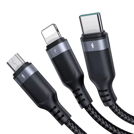 Többfunkciós USB-ről USB-C-re 2x Lightning Micro Joyroom kábel S-A18