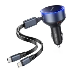   Vention FFOB0 USB-C autós töltő + USB-C/Lightning 30W kábel