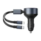 Vention FFOB0 USB-C autós töltő + USB-C/Lightning 30W kábel