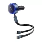 Vention FFOB0 USB-C autós töltő + USB-C/Lightning 30W kábel