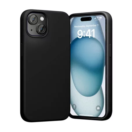 Vention KUFB0-20 szilikon tok iPhone 15 Plus készülékhez (fekete)