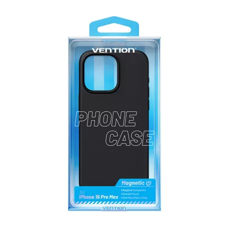 Vention KUFB0-40 szilikon tok iPhone 15 Pro Max készülékhez (fekete)