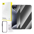 Baseus edzett üveg iPhone 15 Pro Max készülékhez 2 db-os csomag.