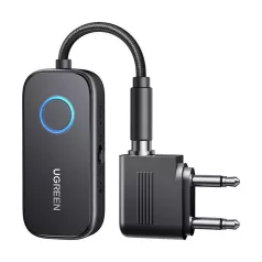   UGREEN CM671 Bluetooth 5.3 adó/vevő, mini jack 3,5 mm, 300mAh + repülőgépes adapter