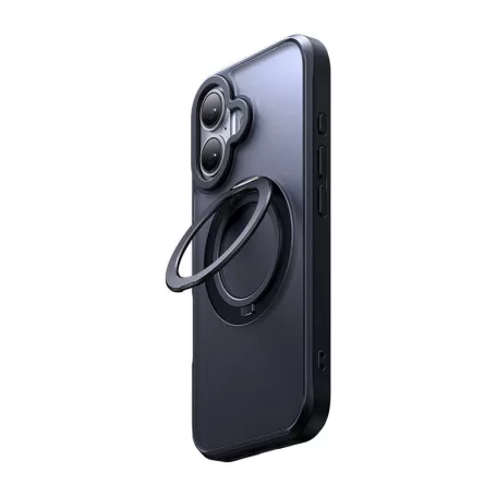 McDodo PC-4931 MagSafe tok iPhone 16 Plus készülékhez állvánnyal (fekete)