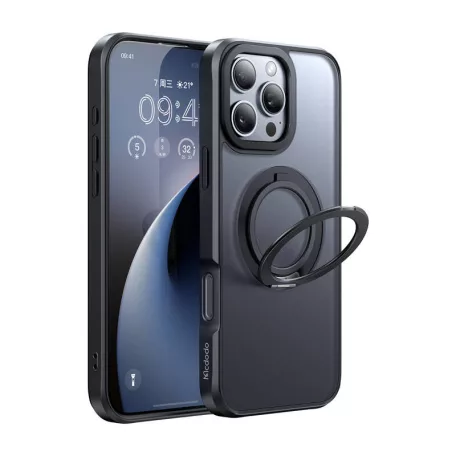 McDodo PC-4932 MagSafe tok iPhone 16 Pro készülékhez állvánnyal (fekete)