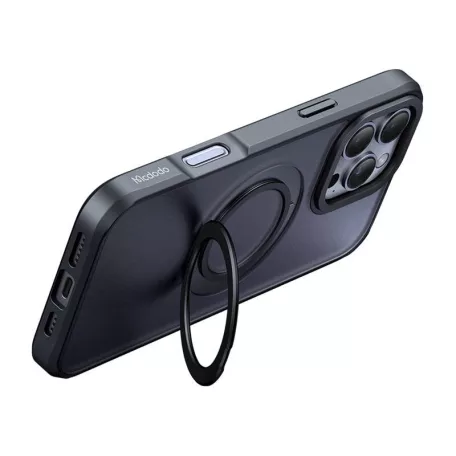 McDodo PC-4933 MagSafe tok iPhone 16 Pro Max készülékhez állvánnyal (fekete)