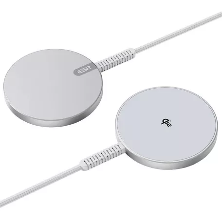 ESR Qi2 mini vezeték nélküli töltő (HaloLock) (ezüst)