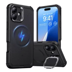  Cyber Tough (HaloLock) ESR tok állvánnyal iPhone 16 Plus készülékhez (fekete)