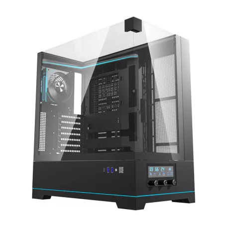 Darkflash DY450 PRO számítógépház + 1 ventilátor (fekete)