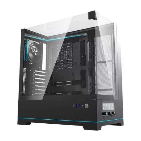 Darkflash DY450 PRO számítógépház + 1 ventilátor (fekete)