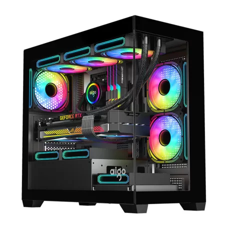Darkflash C218M számítógépház + 6 ARGB ventilátor (fekete)