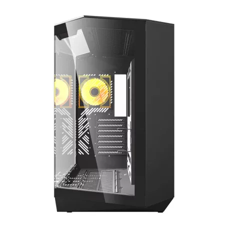 Darkflash DY470 számítógépház + 4 ventilátor (fekete)