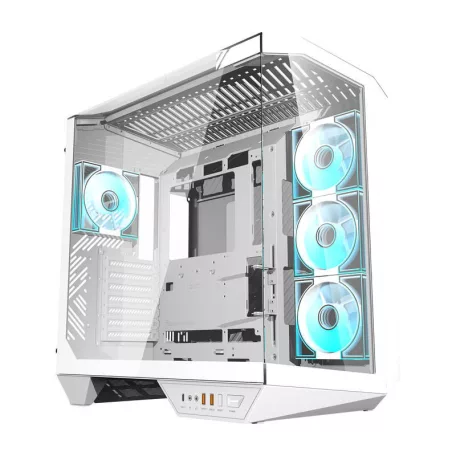 Darkflash DY470 számítógépház + 4 ventilátor (fehér)