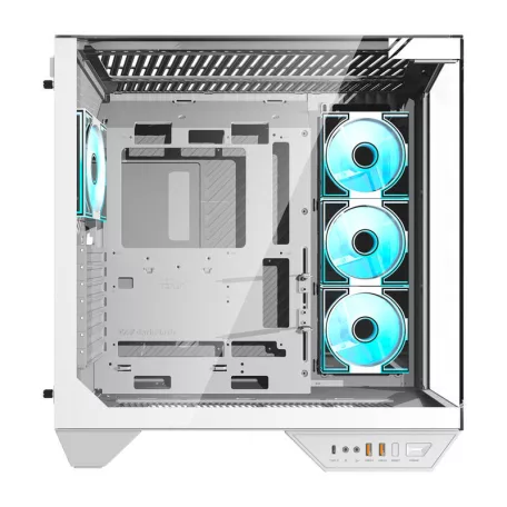 Darkflash DY470 számítógépház + 4 ventilátor (fehér)