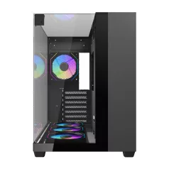 Darkflash TH285 számítógépház + 4 ventilátor (fekete)