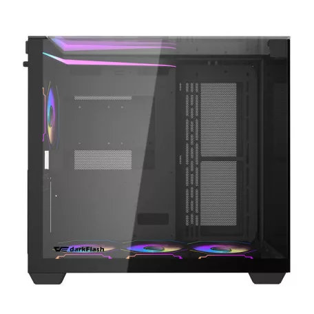 Darkflash TH285 számítógépház + 4 ventilátor (fekete)