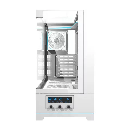 Darkflash DY450 PRO számítógépház + 1 ventilátor (fehér)