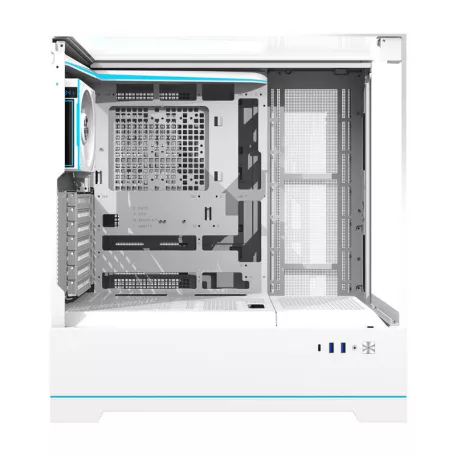 Darkflash DY450 PRO számítógépház + 1 ventilátor (fehér)