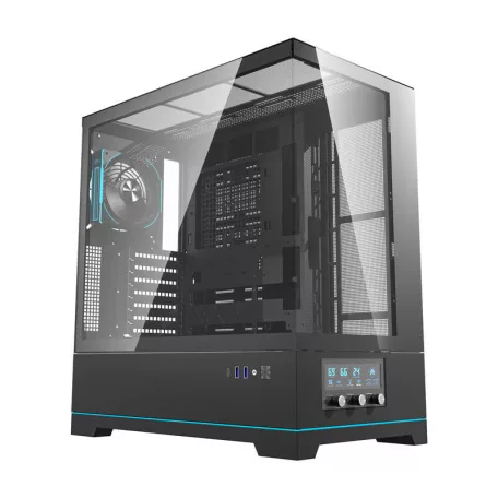 Darkflash DY451 PRO számítógépház + 1 ventilátor (fekete)