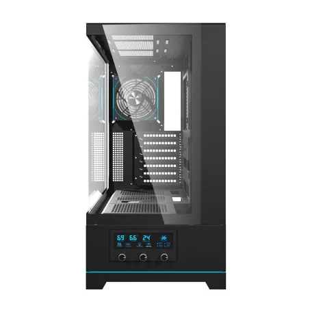 Darkflash DY451 PRO számítógépház + 1 ventilátor (fekete)