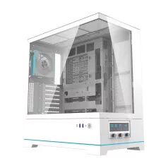   Darkflash DY451 PRO számítógépház + 1 ventilátor (fehér)