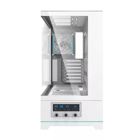 Darkflash DY451 PRO számítógépház + 1 ventilátor (fehér)