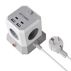   BlitzWolf BW-EC1 asztali töltő és elosztó (4x 230V, 2xUSB-A + 2x USB-C)