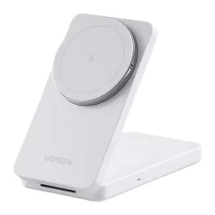   UGREEN W528 2 az 1-ben iPhone/AirPods vezeték nélküli töltő, 20W (fehér)