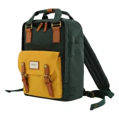   Himawari 188L 14'' laptop hátizsák (zöld-sárga)