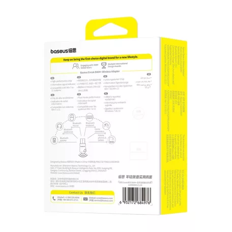 Adapter USB Baseus Encok BA04+ Bluetooth 5.4 USB Baseus Encok BA04+ Bluetooth 5.4